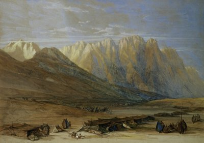 Accampamento della tribù degli Outad-Said, Monte Sinai, 1839 da David Roberts